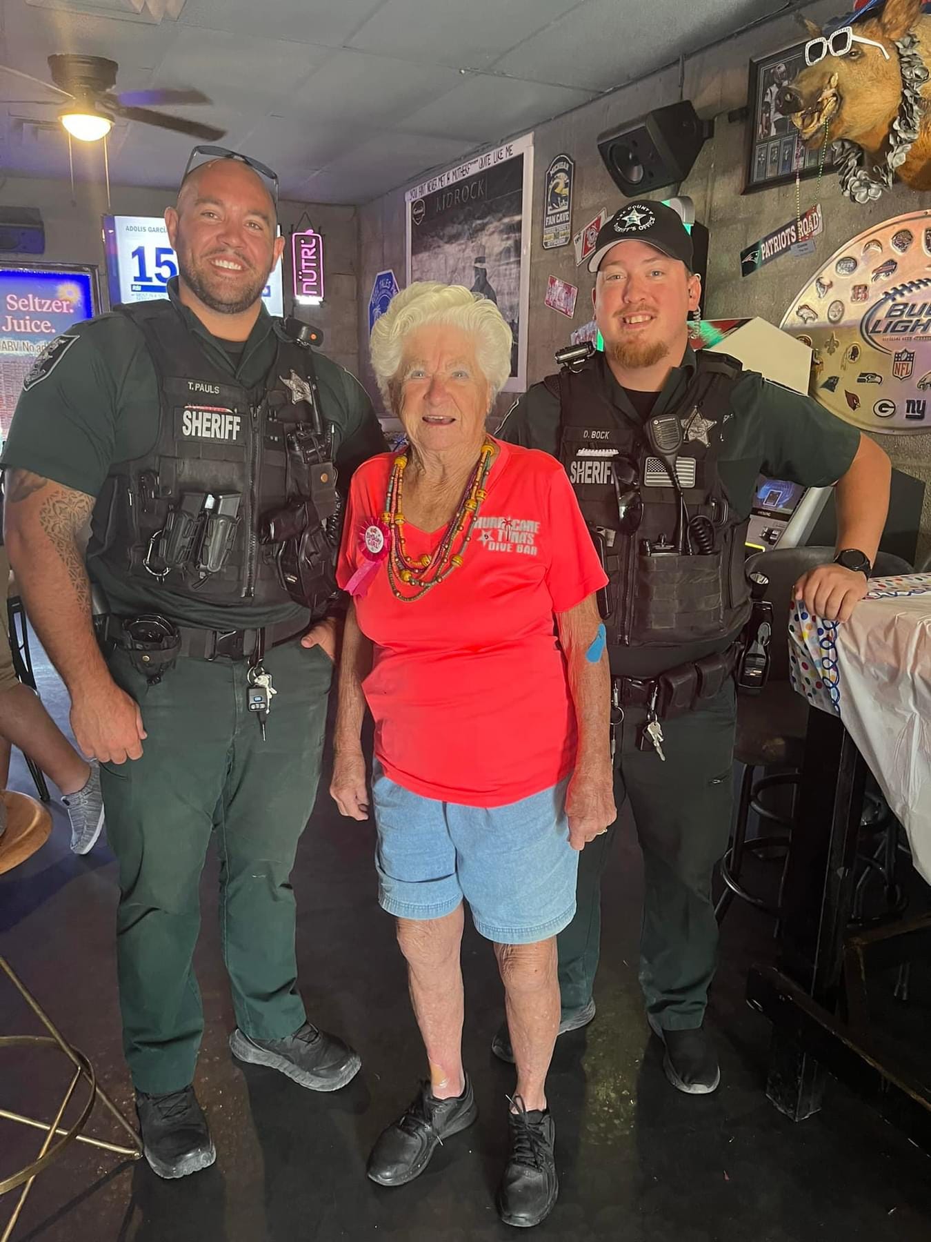 Beloved Betty Kai - 97-year-old bartender assaulted at Hurricane Tina’s Bar in Fort Myers Beach by a drunk customer. Arrest made. Community shows support.