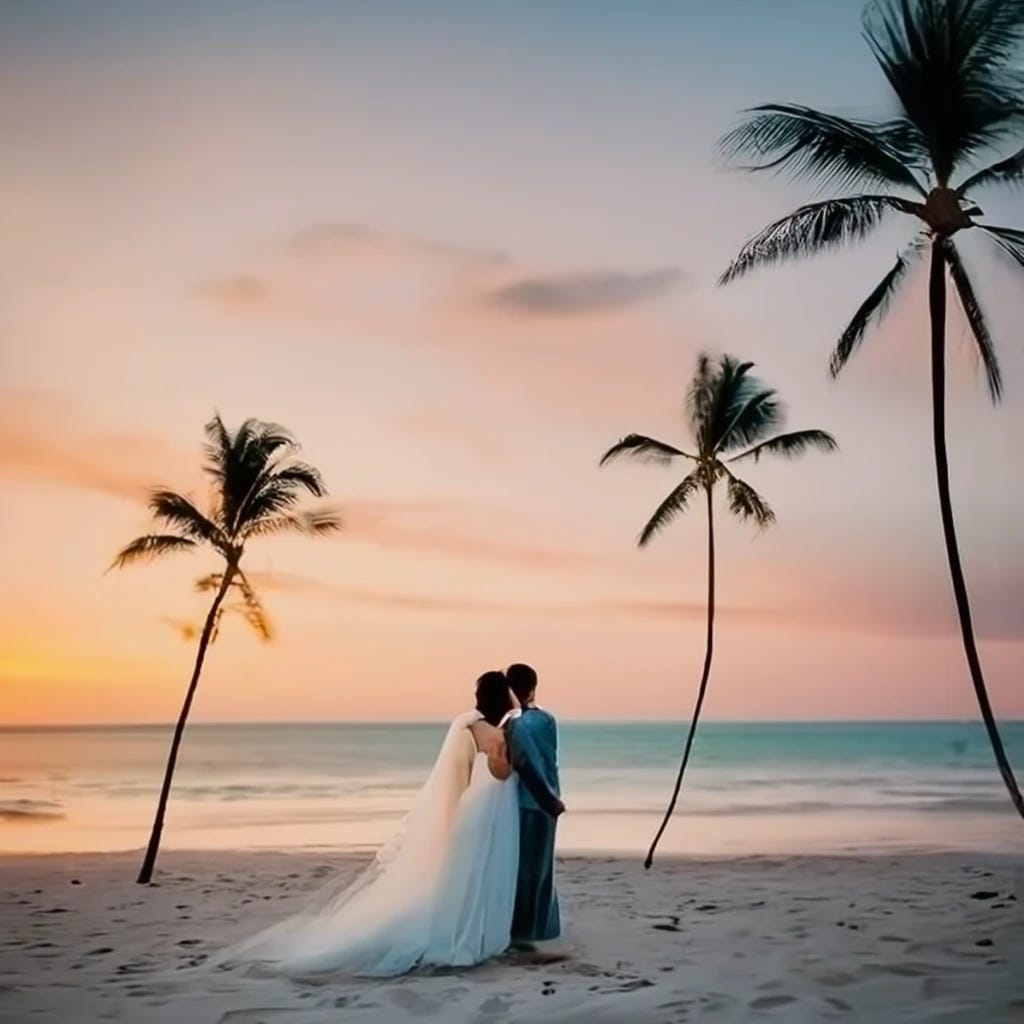destination wedding in Mexico on beach