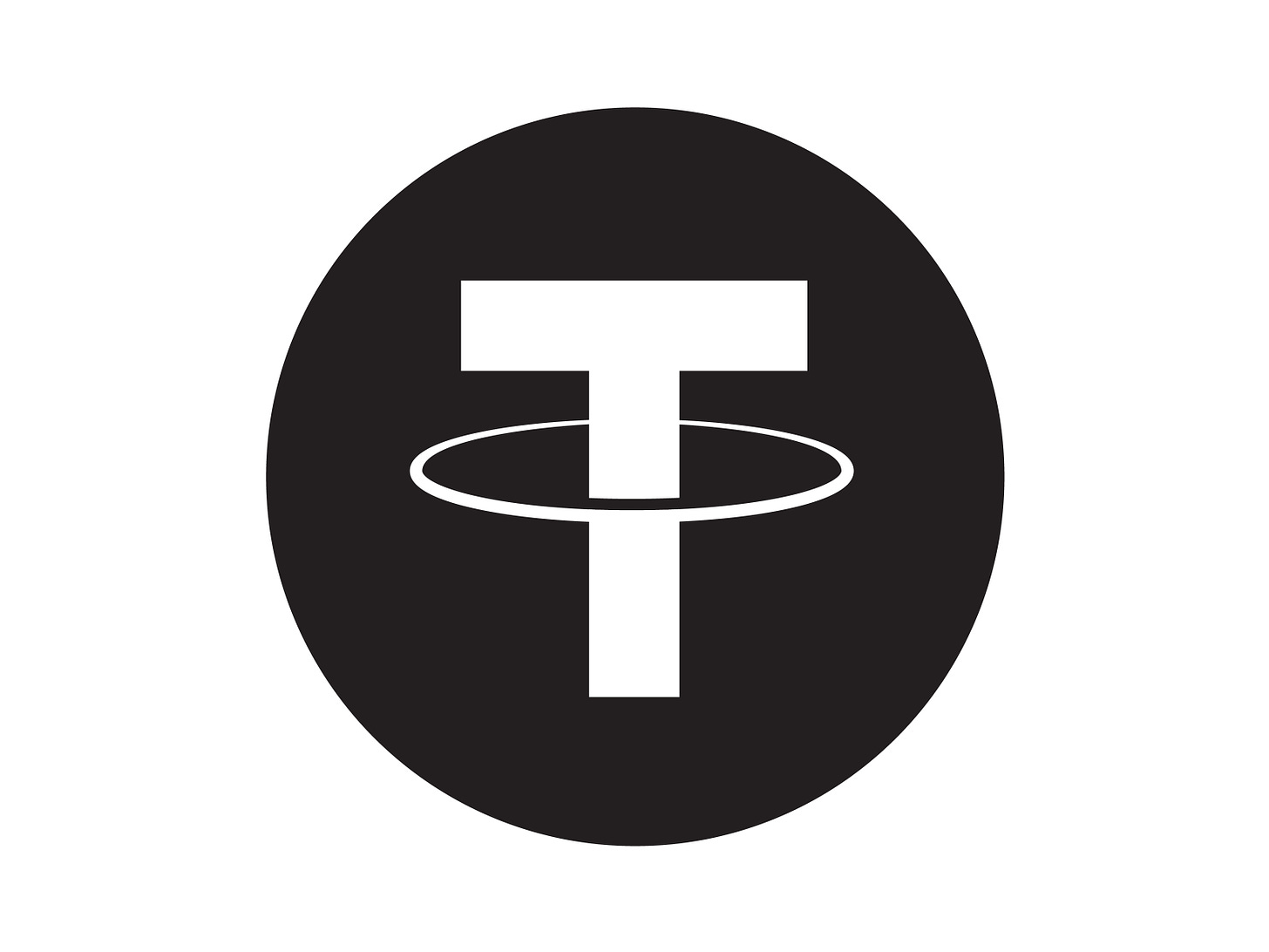 Cryptocurrency Tether (Usdt) Logo BNW Gráfico por RagilStudio · Creative  Fabrica