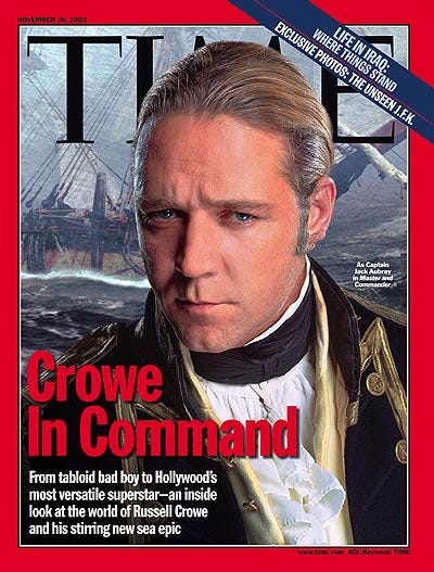 TIME Magazine Cover: Crowe in Command - Nov. 10, 2003 - Actors - Movies