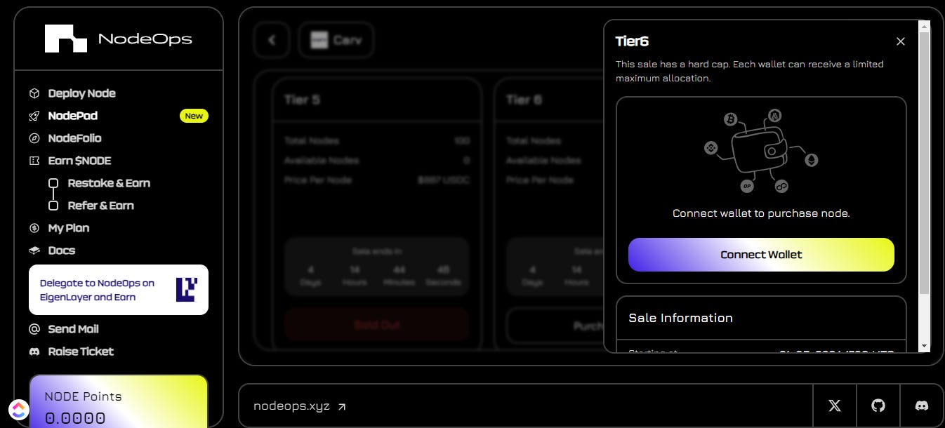 Buy and deploy nodes in one click on NodePad