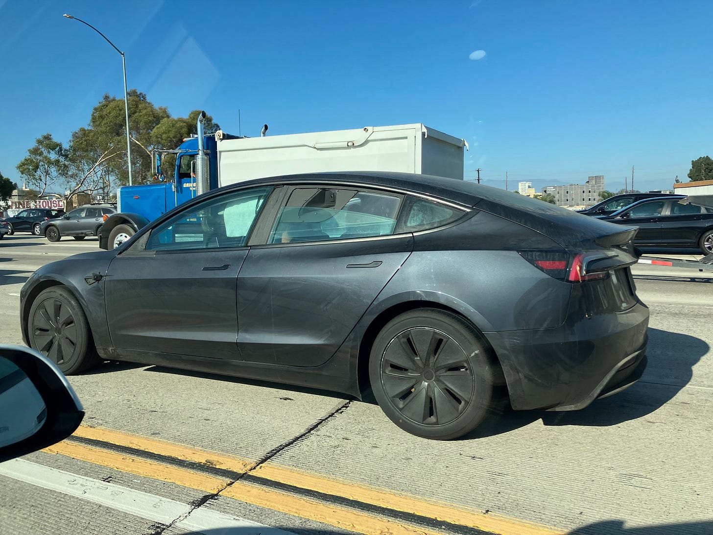 Apparent Tesla Robotaxi training vehicle sighted in the wild once more Apparent Tesla Robotaxi training vehicle sighted in the wild once more