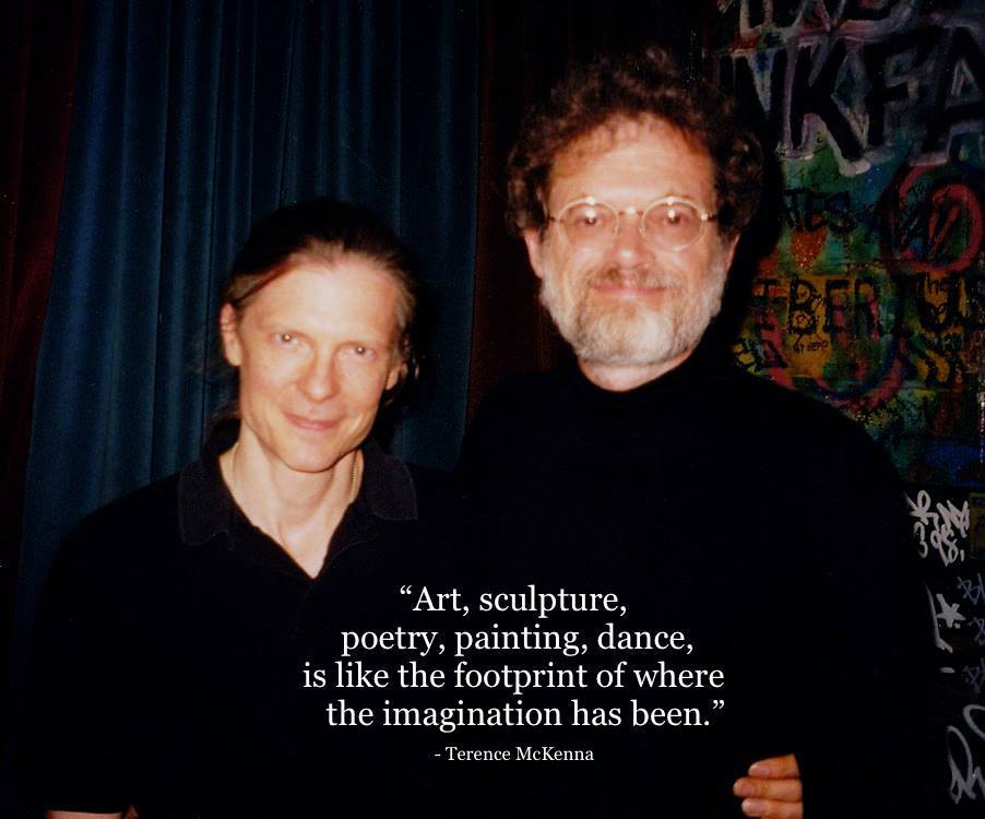 photo of Terence McKenna and Alex Grey