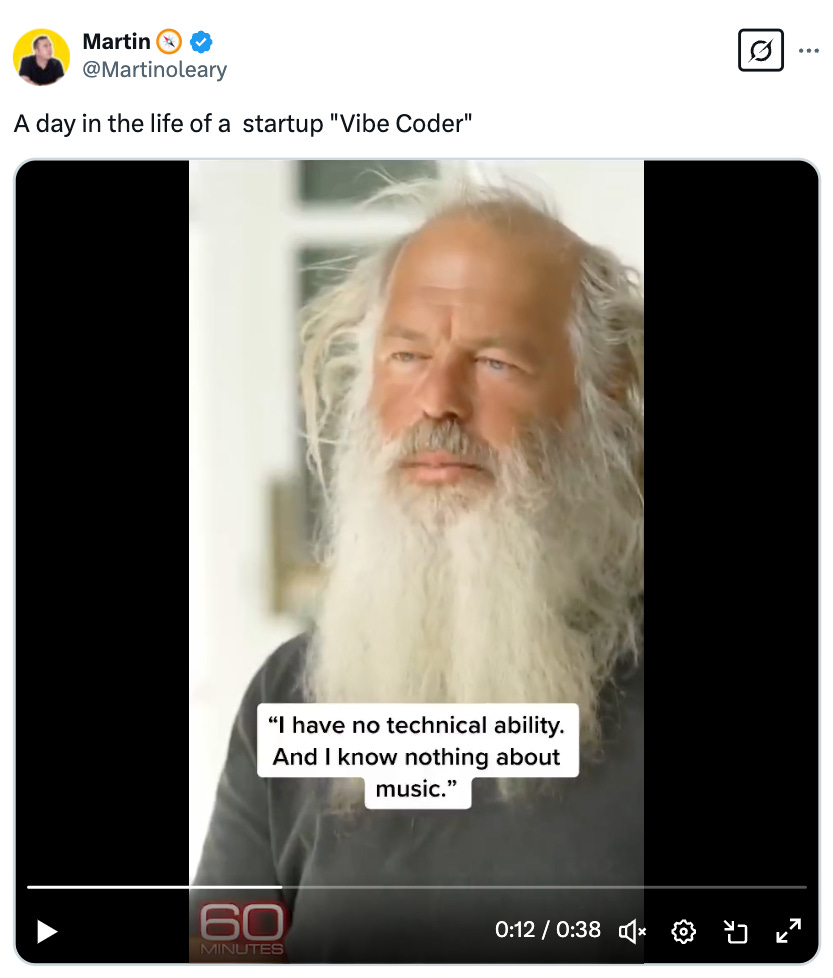Vibe coding meme by Uncharted newsletter 