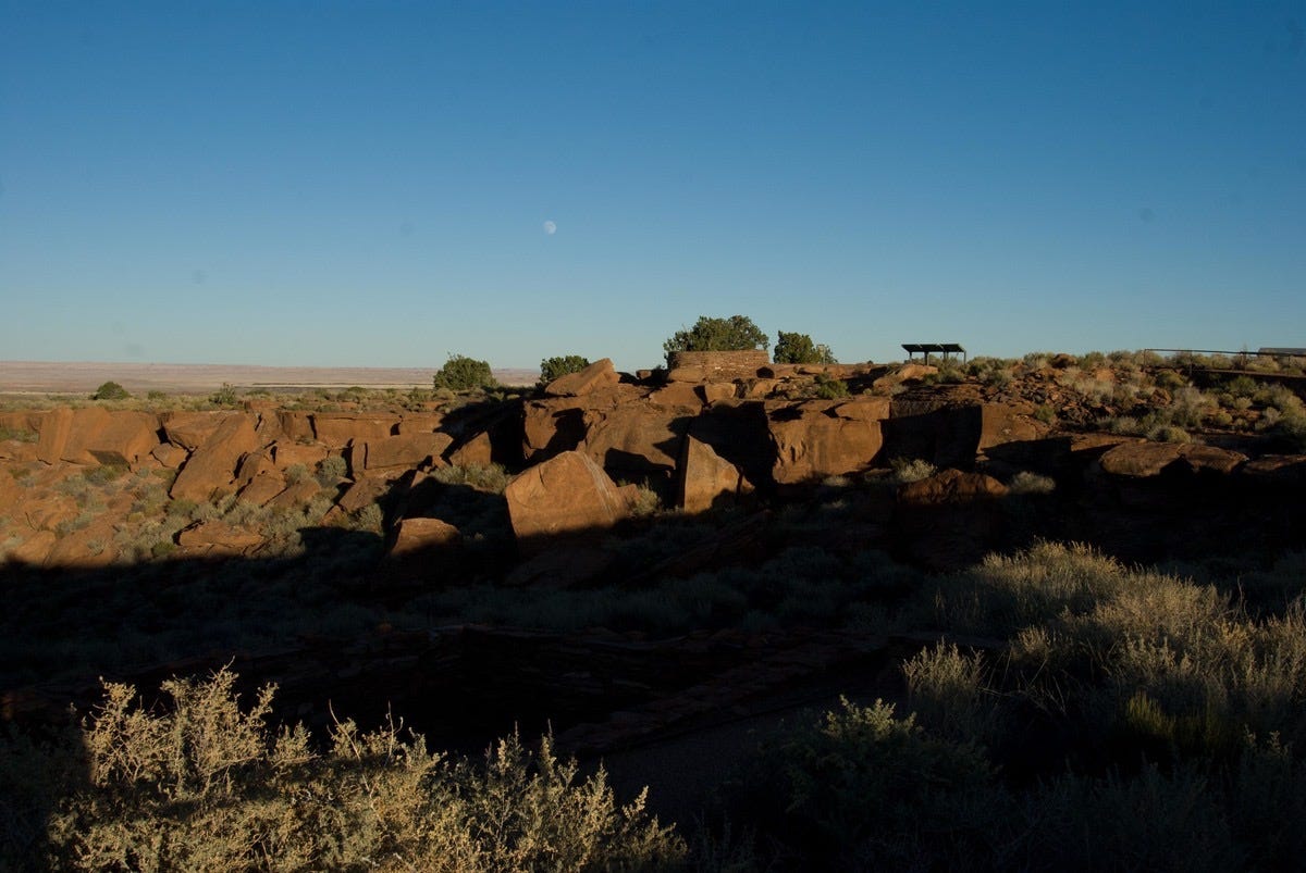 Moonrise over Wupatki
