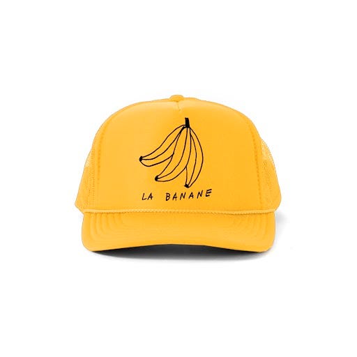 Clare V. - Trucker Hat in Marigold with Black La Banane