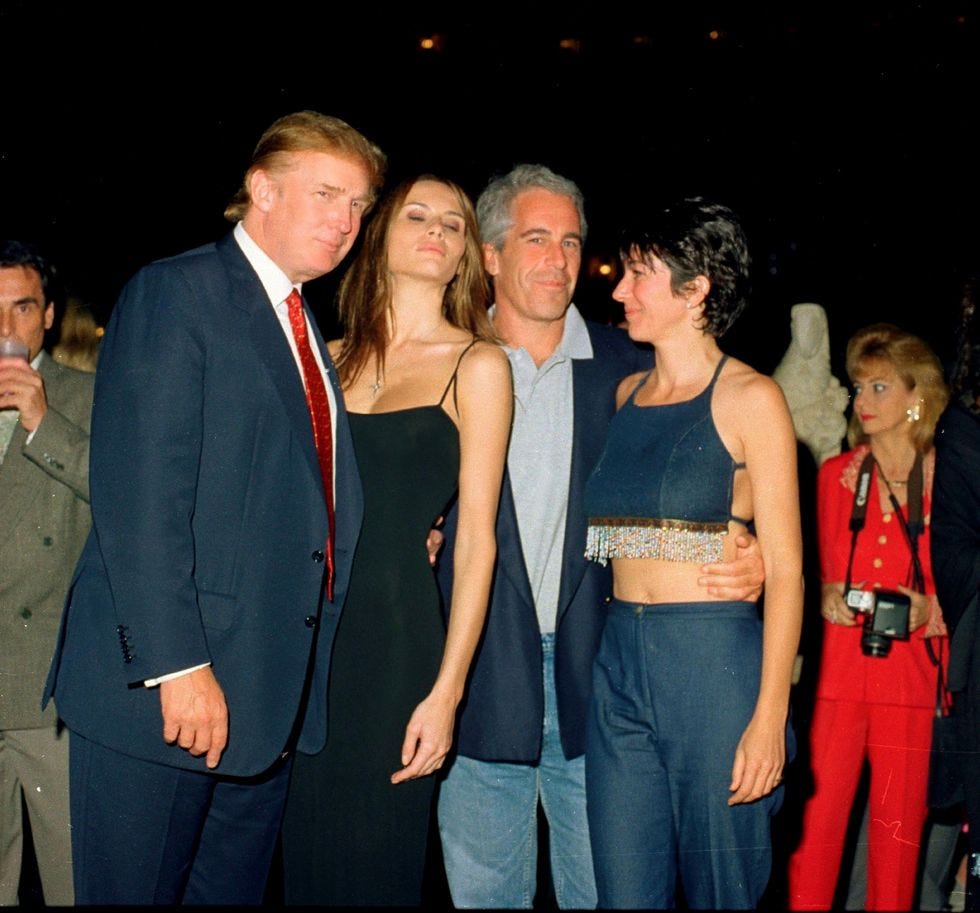 Trump, Knauss, Epstein, & Maxwell At Mar-A-Lago