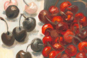 Painting of cherries