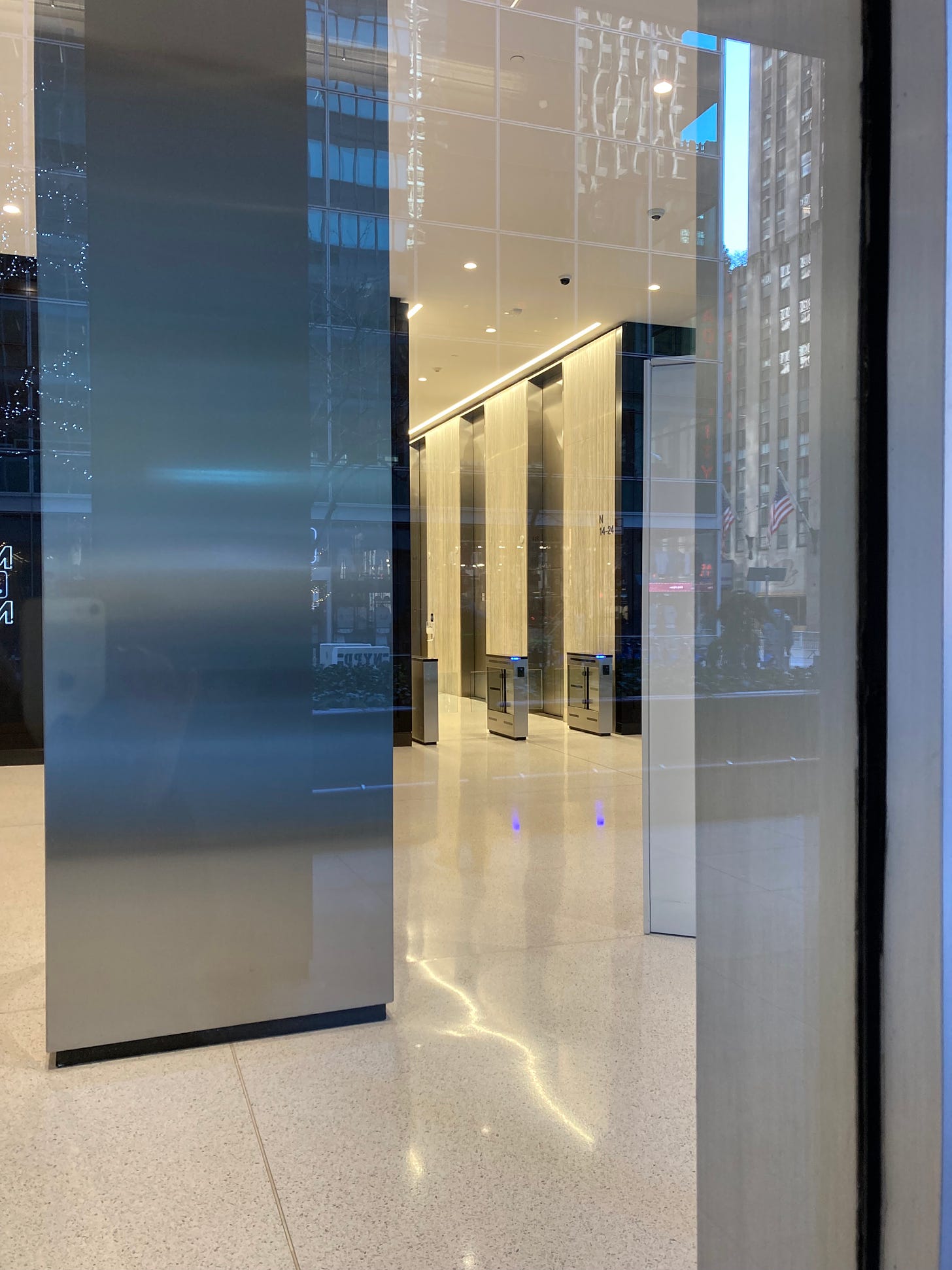 Manhattan office building lobby