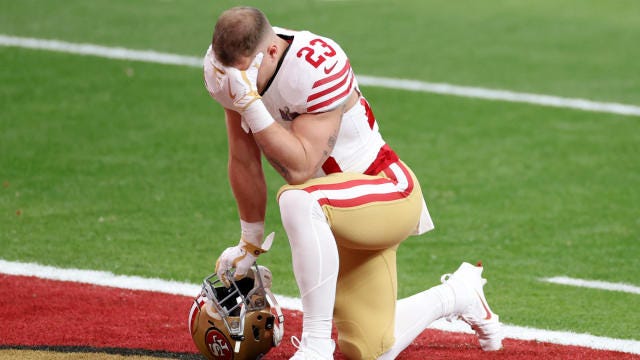 Juice hurts for CMC after 49ers' crushing Super Bowl LVIII loss - Yahoo  Sports