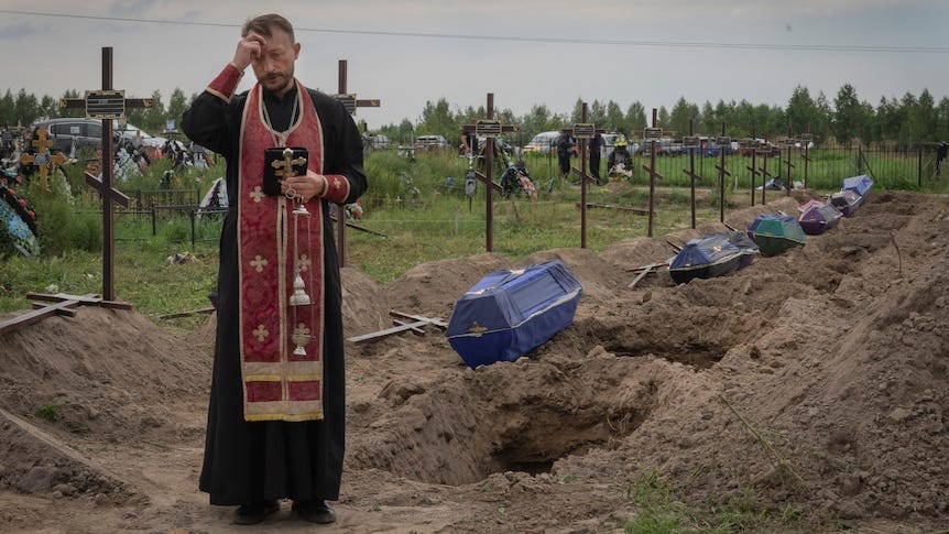 Ukraine's Bucha sees 11 more unidentified bodies buried after being ...