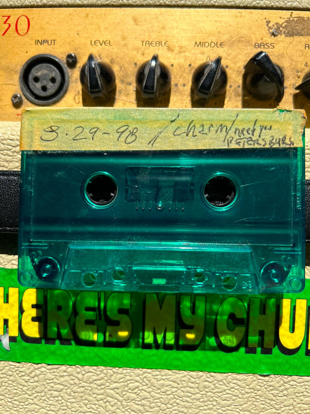 a picture of the old cassette that today's song addition to the Mixed Up Files was recorded on.