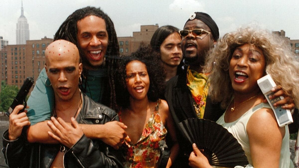 Group image of six people from the film Chocolate Babies.