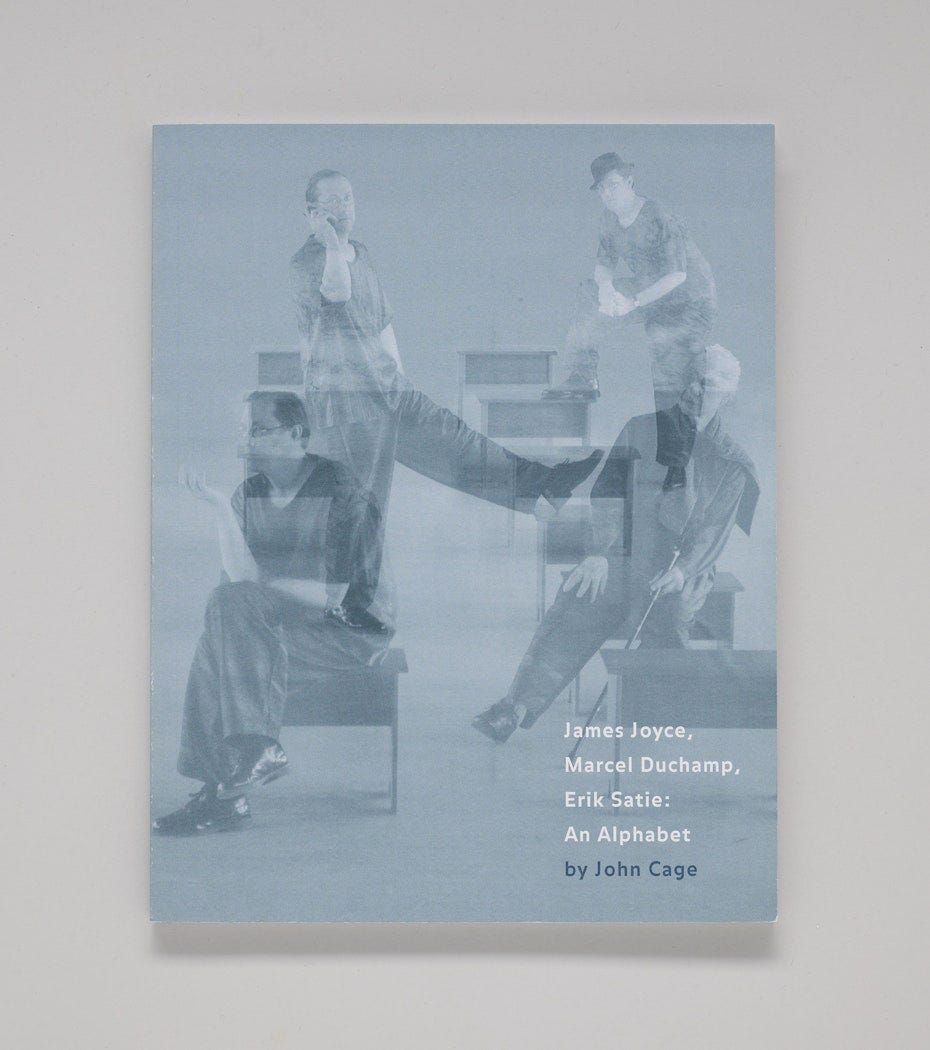 John Cage, James Joyce, Marcel Duchamp, Erik Satie: An Alphabet, John Cage Trust, New York, NY, 2001 [Walker Art Center, Minneapolis, MN. © John Cage Trust]
