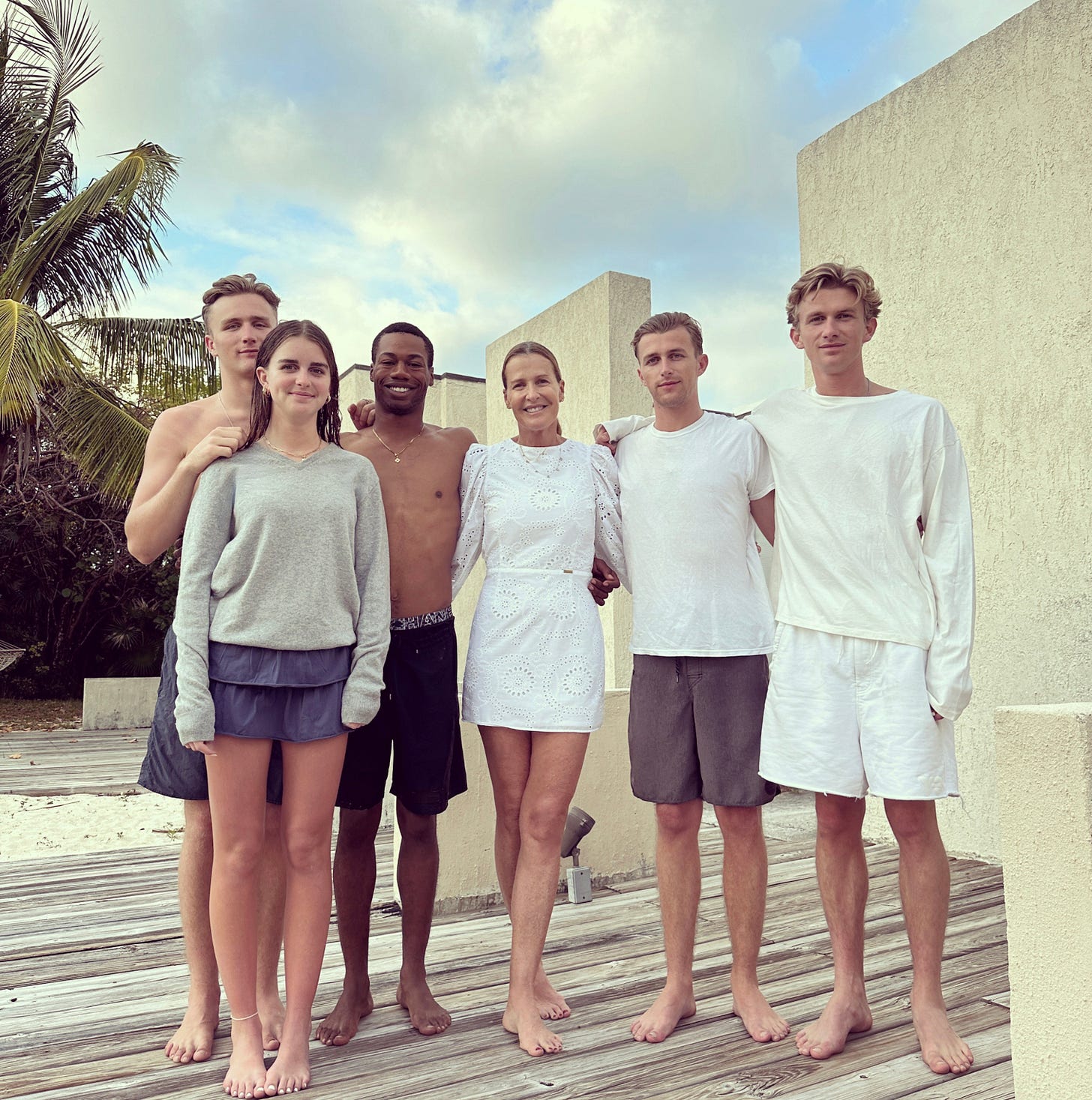 India Hicks with her family in the Bahamas