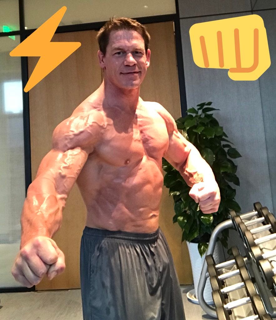 46-year-old John Cena has transformed his body during his WWE comeback