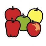 drawing of a bunch of apples