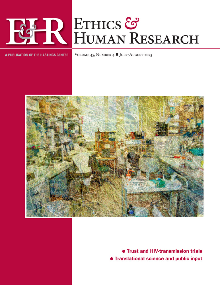 Cover of the Ethics & Human Research journal