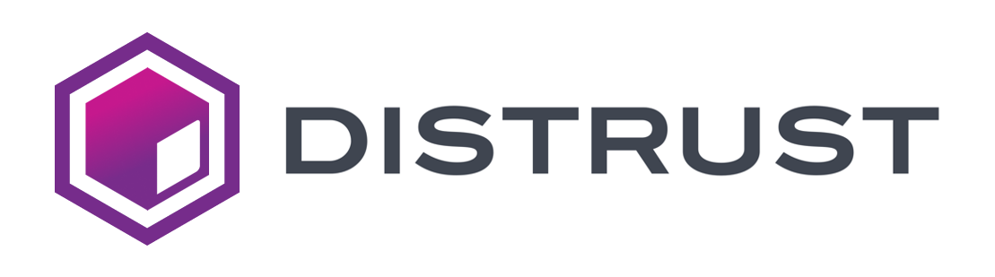 Entrust Logo but says "Distrust" instead