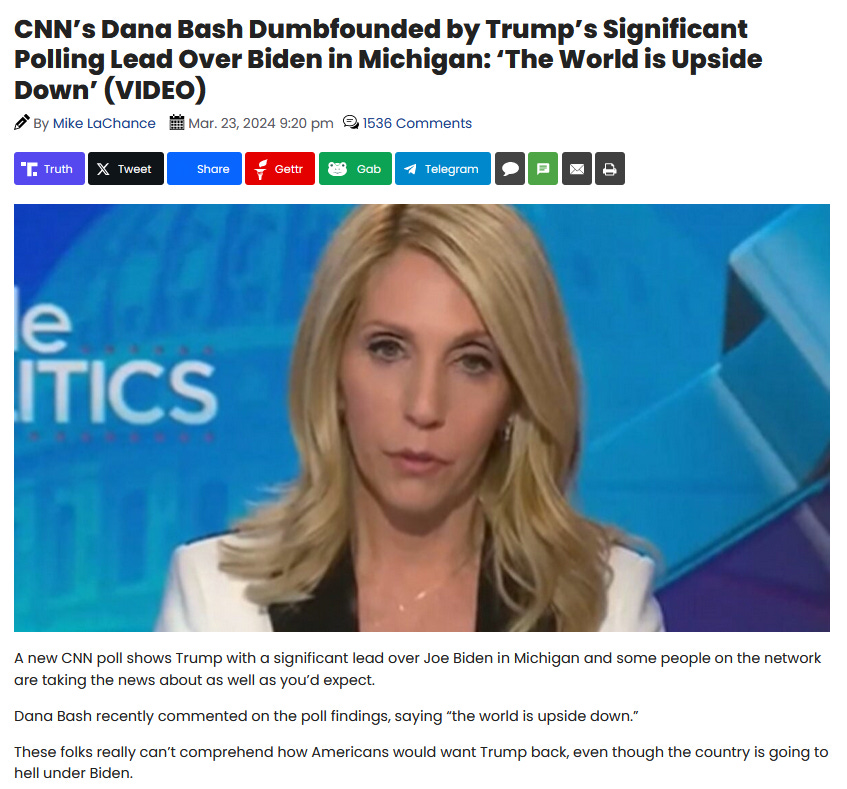 No Dana Bash, YOUR World is Upside Down. Welcome to Reality