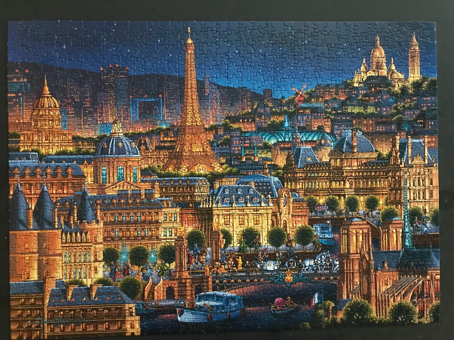 Puzzle of Paris cityscape
