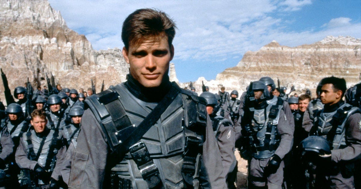 Lt. Johnny Rico, Roughneck CO and the hero of Planet P, desiring to know  more. (1200x630) : r/MilitaryPorn