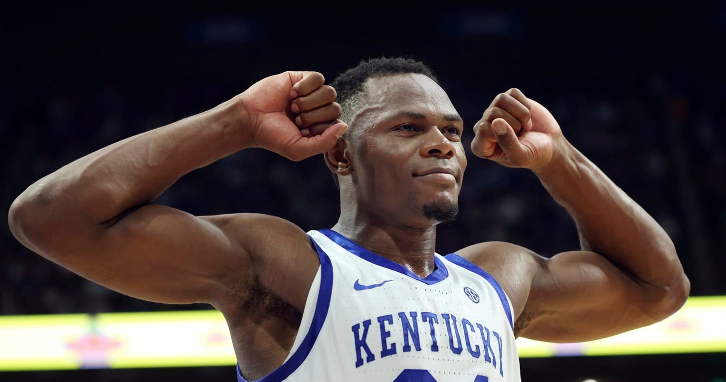 Kentucky's Oscar Tshiebwe to Stay in 2023 NBA Draft; Won 2021-22 National  POY | News, Scores, Highlights, Stats, and Rumors | Bleacher Report