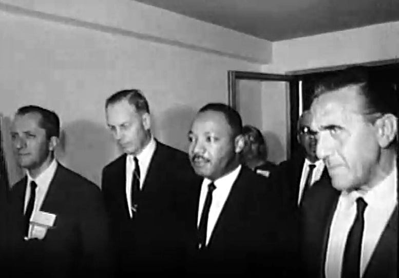 Martin Luther King Walking in Four Ambassadors