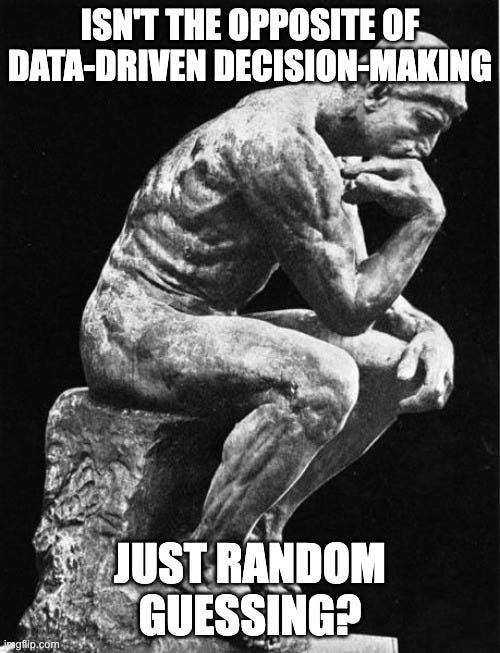 Philosopher | ISN'T THE OPPOSITE OF DATA-DRIVEN DECISION-MAKING; JUST RANDOM GUESSING? | image tagged in philosopher | made w/ Imgflip meme maker