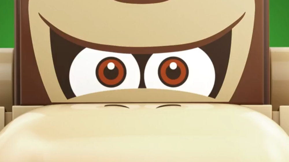 The face of LEGO Donkey Kong