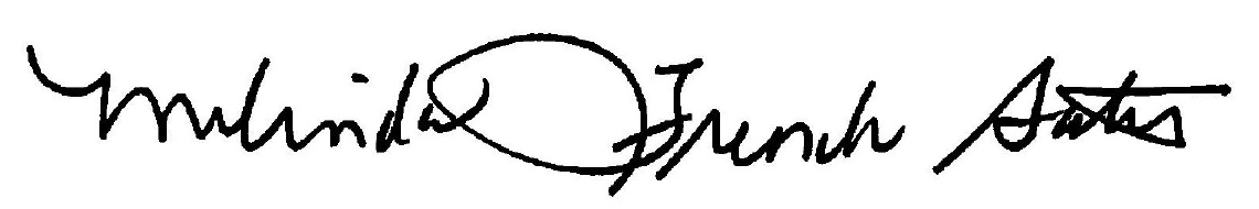 Pledger Melinda French Gates signature