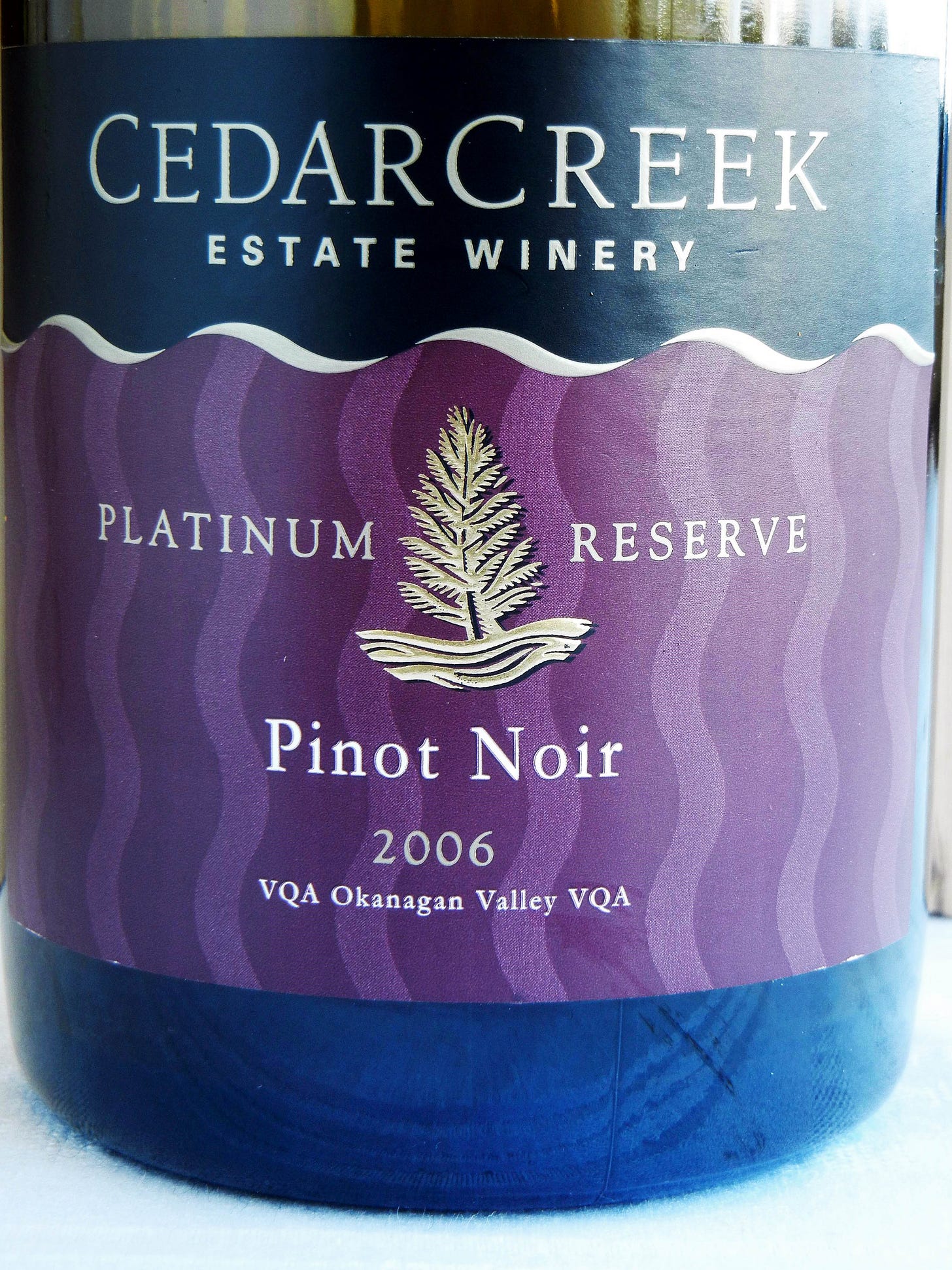 Cedar Creek Platinum Reserve Pinot Noir 2006 Label - BC Pinot Noir Tasting Review 12