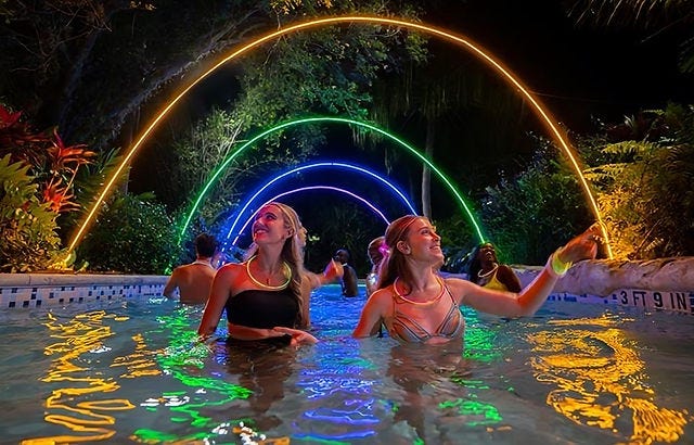 Aquatica Orlando is getting a glow up as water park hosts AquaGlow, a brand-new neon after-hours event!