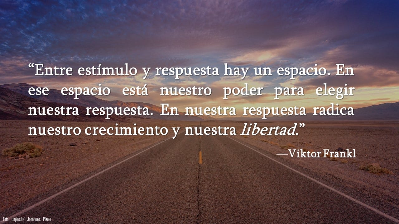Apuntes Psicológicos 🧠 on X: "📌 #Frase | "Entre estímulo y ...