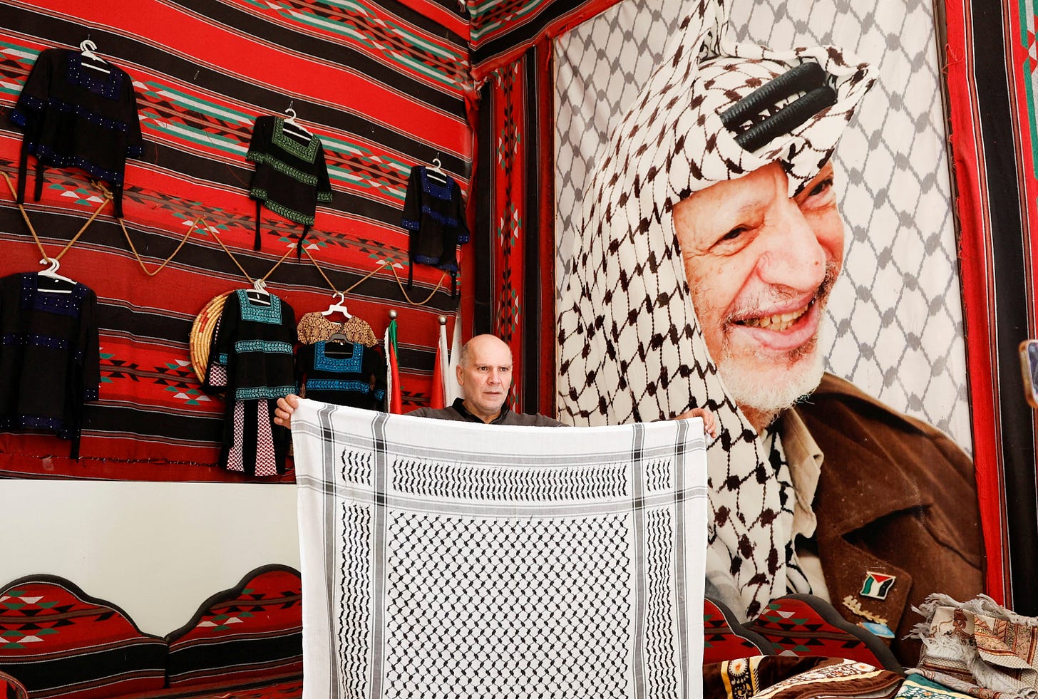 Demand for the Palestinian keffiyeh only increases, in Hebron