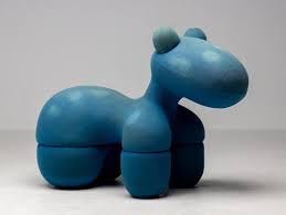Tabouret Pony Bleu par Eero Aarnio, 1970s en vente sur Pamono