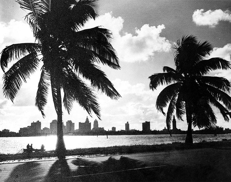 Miami skyline in the 1920s.