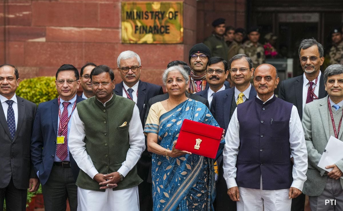 Interim budget 2024: Finance Minister Nirmala Sitharaman Poses With Tablet  Ahead Of Interim Budget