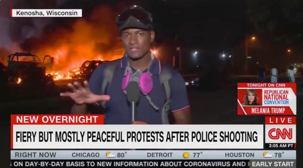 CNN: "Fiery But Mostly Peaceful Protests" in Kenosha - Todd Starnes