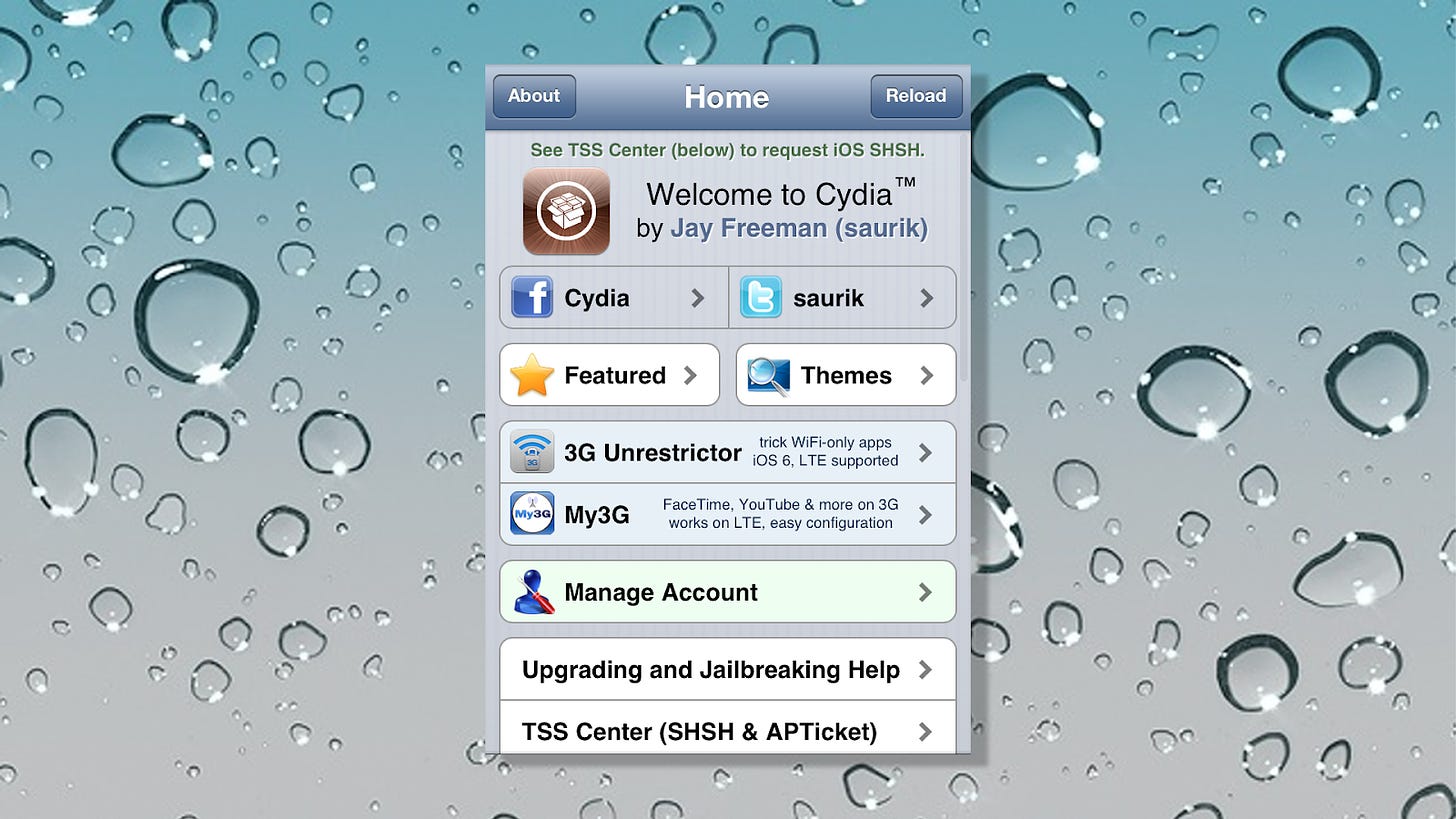 Cydia, the third-party package manager. 