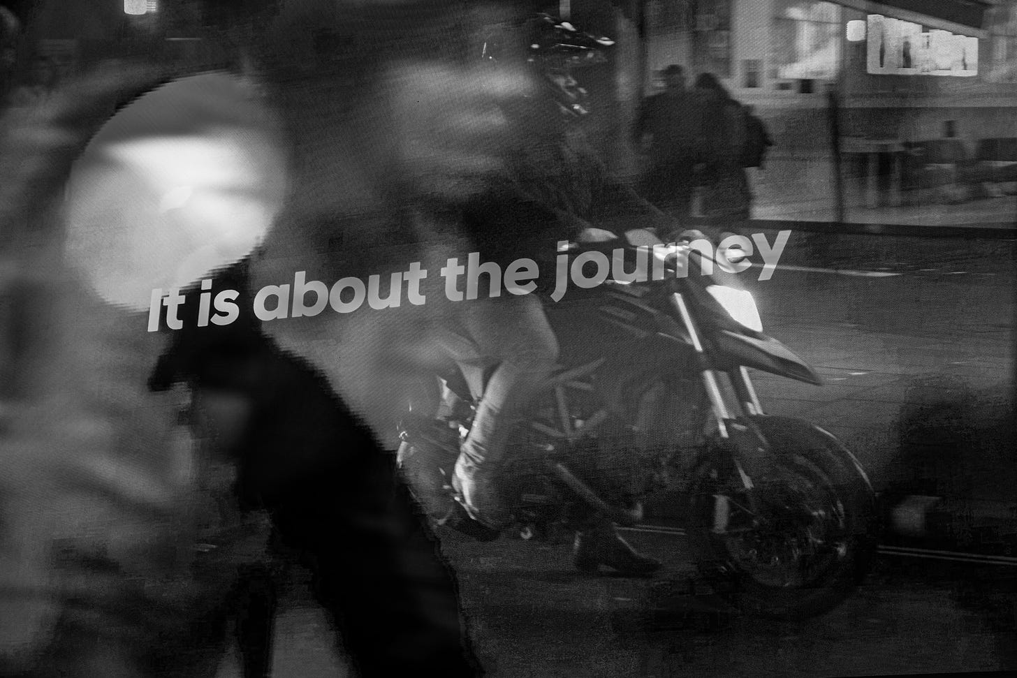 Double exposure at Piccadilly Circus, London