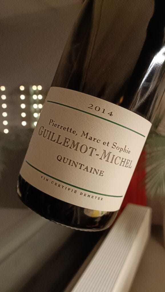 Domaine Guillemot-Michel Quintaine 2014. White wine from the Macon, France. Photo (C) Simon J Woolf