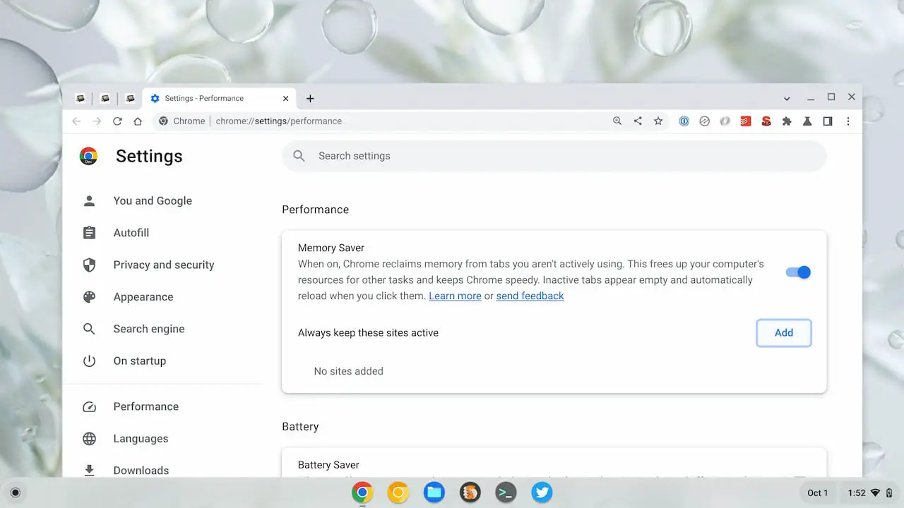 ChromeOS 108 release with Memory Saver can  help with Chromebook performance