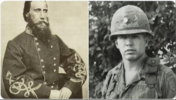 Confederate General John Bell Hood of Owingsville, KY (;eft) and US Army General Richard E. Cavazos of Kingsville, TX (right). Confederate General John Bell Hood of Owingsville, KY (;eft) and US Army General Richard E. Cavazos of Kingsville, TX (right).