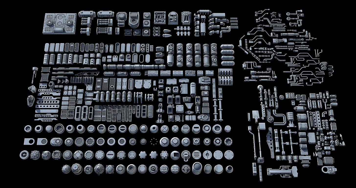 ArtStation - Sci-Fi KitBash and Props Pack (Part one) | Resources