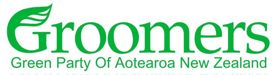 May be an image of hair product and text that says "Groomers Groo Jroom pomers Green Party Of Aotearoa New Zealand"