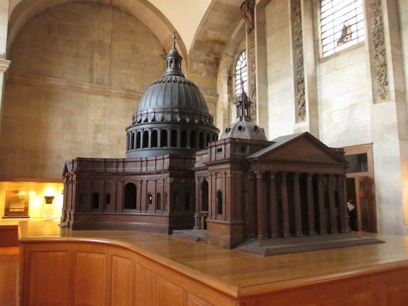 A model of St Pauls inside st pauls