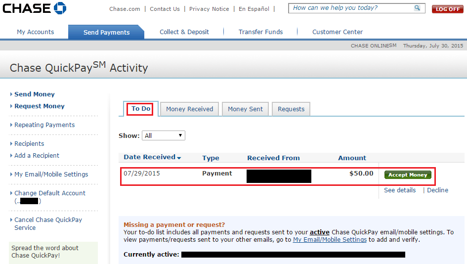 Email Address Issues Regarding clearXchange Network Payments from Chase,  Wells Fargo, and Bank of America