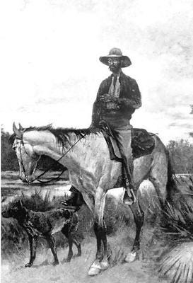 Painting of Bone Mizell by Frederic Remington