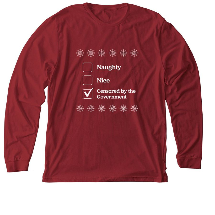 Naughty, Nice or Censored, a Cardinal Premium Long Sleeve Tee